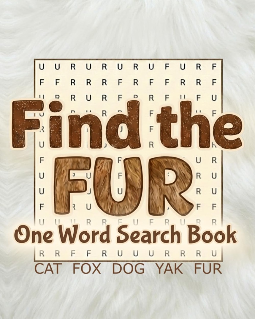 Find the FUR puzzle book — animal edition cover